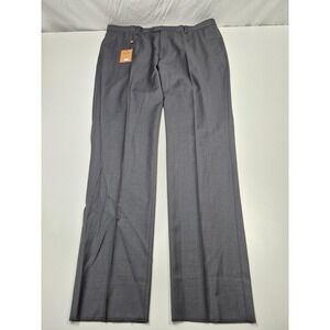 VTG Enzo Tovare Suit Pants Mens 42x36 Gray 100% Wool Flat Front Unhemmed NWT